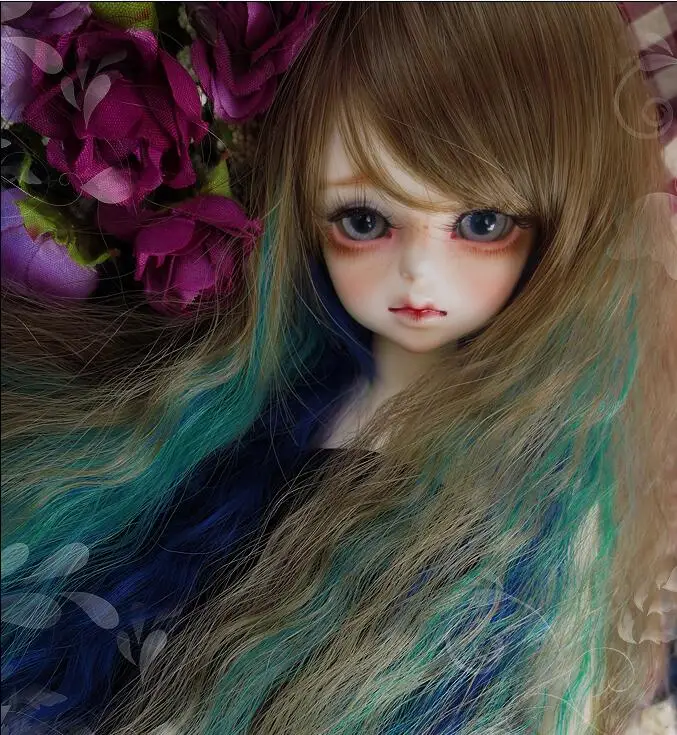 D01-P126 детская игрушка ручной работы 1/3 1/4 аксессуары для кукол BJD/SD кукольный парик принцесса рулон длинные волосы 1 шт - Цвет: A--wig