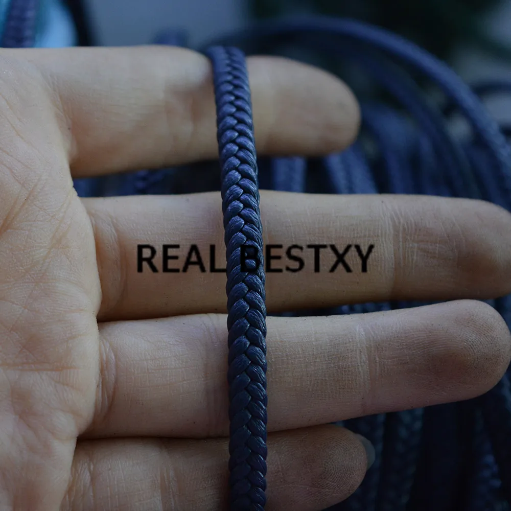 Реальный BESTXY 5 м/лот синий Плетеный кожаный шнур сделай сам веревка для упаковки