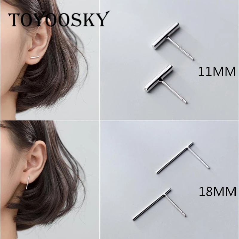 Женские серьги-гвоздики из серебра 925 пробы в простом стиле 4 размера | Украшения и