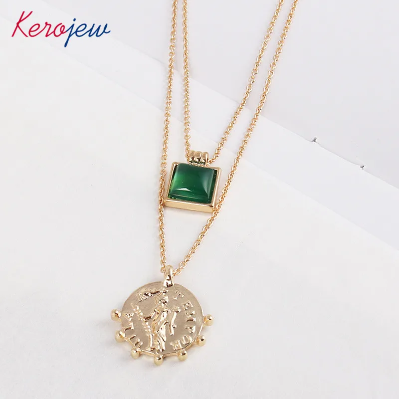 Vintage Fashion Necklaces For Women Korean Designer Brand Multi-layer Zinc Alloy Chains Gold Color Pendant Necklace Aliexpreess | Украшения