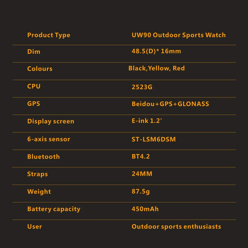UWear Smart уличные спортивные часы Бег IP68 Водонепроницаемый беговой дорожке Часы Bluetooth Smart Watch Sport шагомер