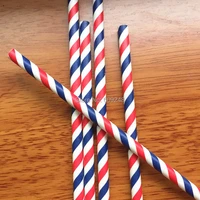 100pcs mixed colors navy red striped paper strawsnautical party drinking strawsjuly 4independence daypartioticsuper bowl