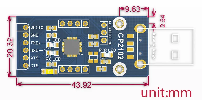 Плата разработки CP2102 с USB на UART модуль RS232 = (тип A) | Компьютеры и офис