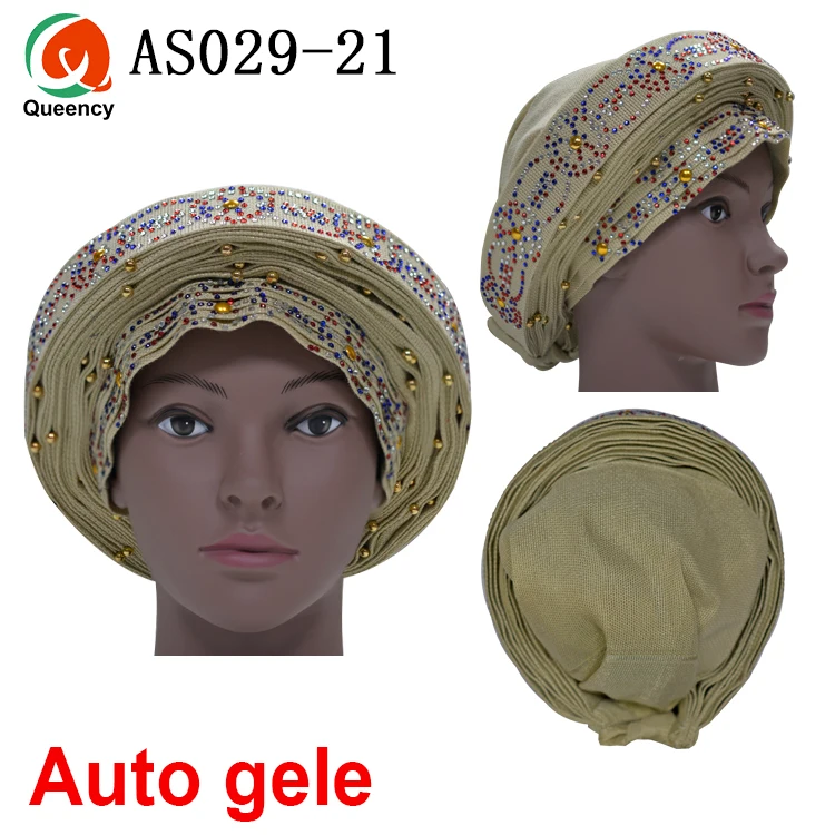 Aso Ebi Queency Африканский Авто геле уже связаны Aso OKE Headtie 1 шт./упак. доступны 24 цвета DHL AS029