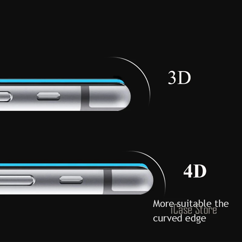 4D изогнутый край Полное покрытие протектор экрана для iPhone 6 7 S Plus Новое Закаленное