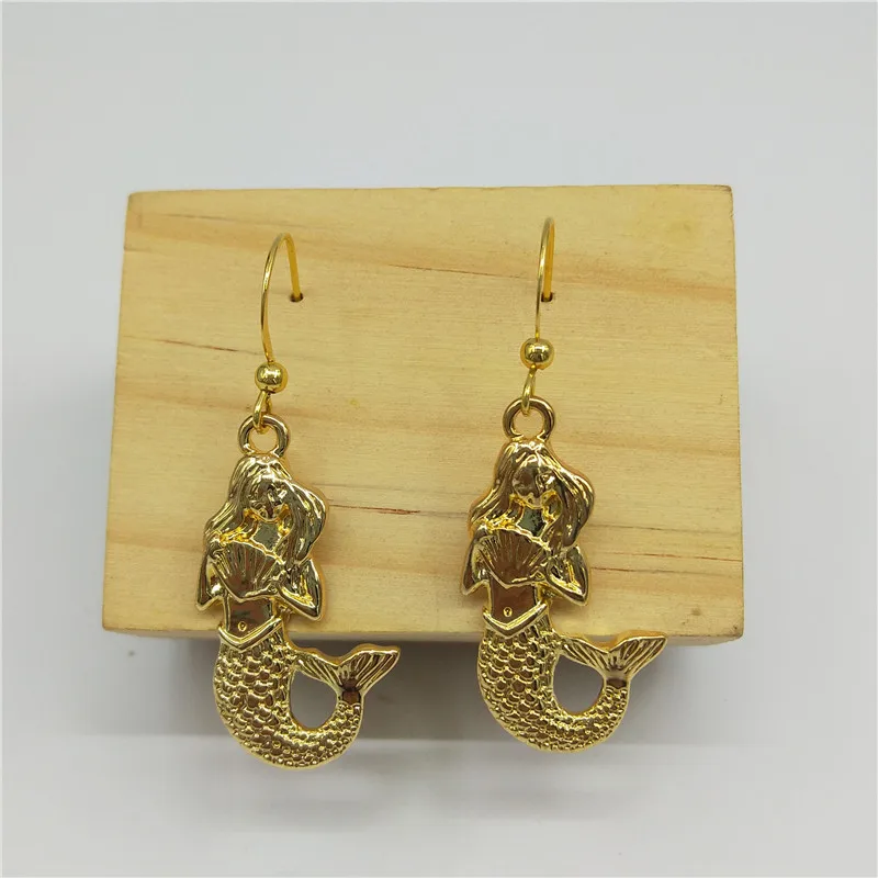 

Популярные таинственные серьги-Чокеры в богемном стиле с рисунком русалки и искусственного Кита