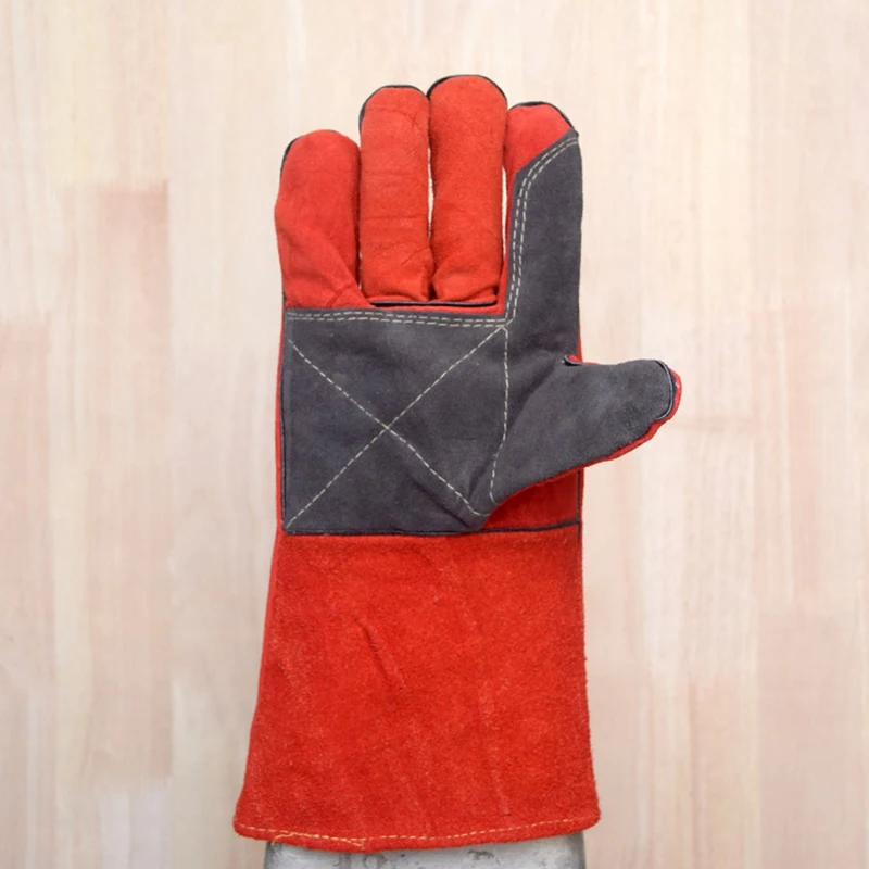 1 пара перчатки для электрической сварки термостойкие из воловьей кожи защитные
