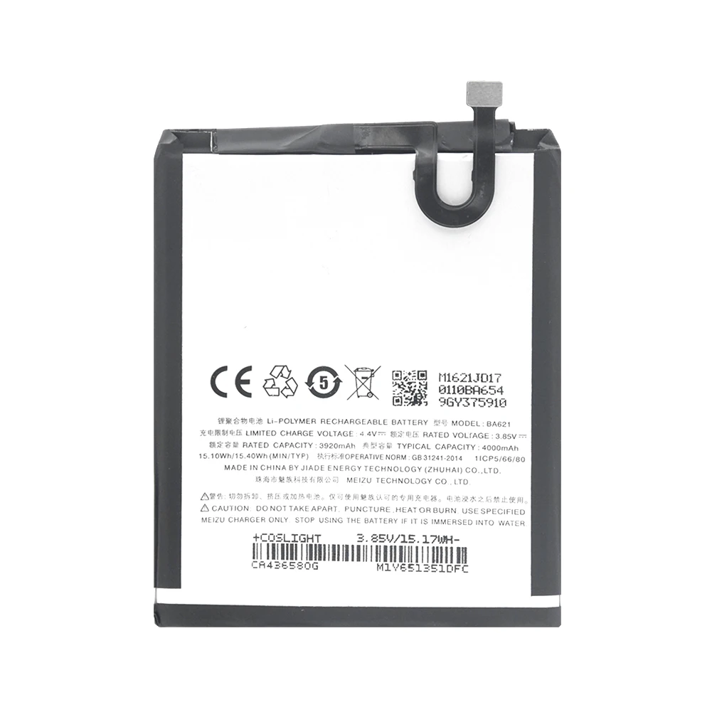 3,85 V 4000mAh литиевая батарея BA621 BA-621 BA 621 для Meizu M5 Note 5 запасная батарея мобильного телефона