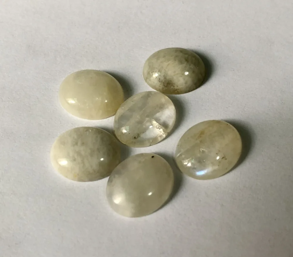 Кабошон из лунного камня 100% натуральная бусинка овальный кабошон 10х12 мм кабошоны