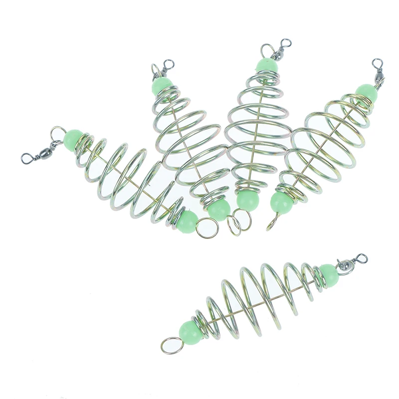 5 шт./компл. рыболовная приманка из нержавеющей стали пружинная встроенная