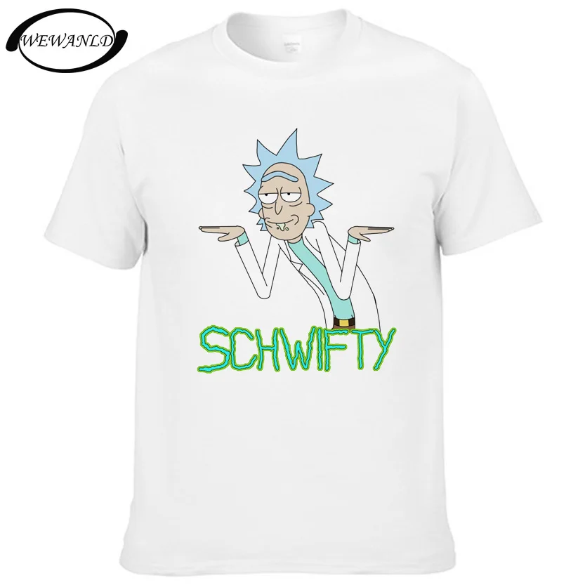Новые летние мужские Рик Schwifty Футболка Модные Повседневное короткий рукав и