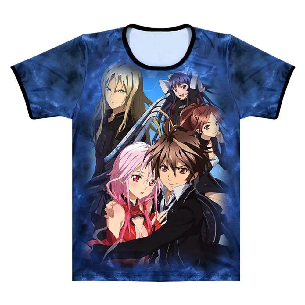 Новая футболка для косплея аниме мужчин и женщин уникальная с 3d принтом Guilty Crown Shu