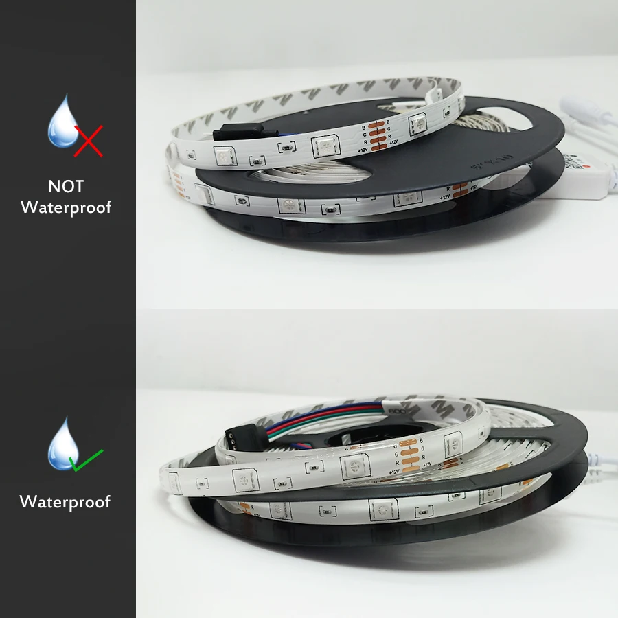 LPILY 5050 RGB Светодиодные ленты водонепроницаемый 5 м DC-12V света лента 10 15 20 Rf touch