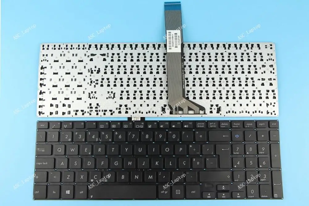 Новая клавиатура PO с португальской раскладкой Teclado для ноутбука ASUS R551L R551LA R551LB R553L R553LN, черная, без рамки