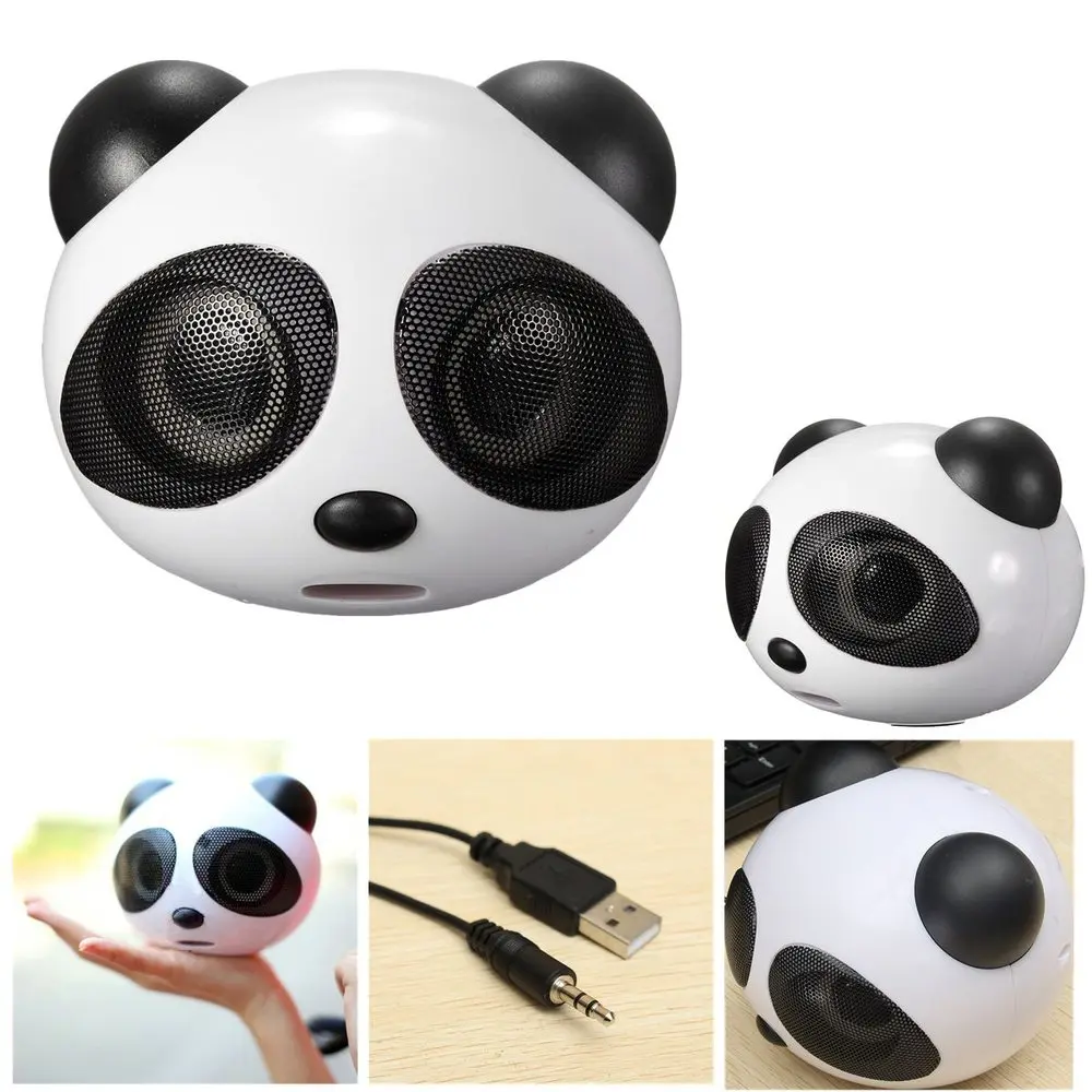 Портативная мультимедийная USB мини Колонка Panda цифровая квадратная 3 5 мм