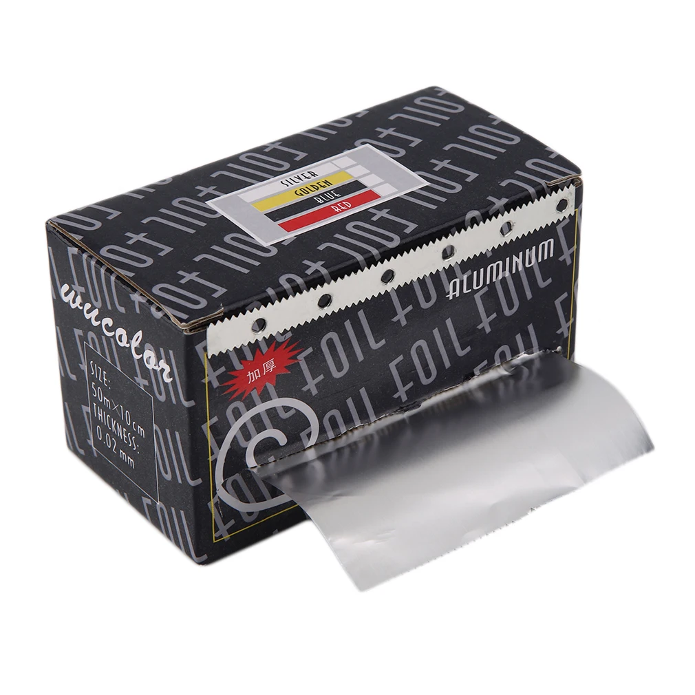 

Портативная легкая Фольга для маникюра Tinfoil для подсвечивания и окрашивания волос алюминиевая коробка с серебристым цветом простая в испол...
