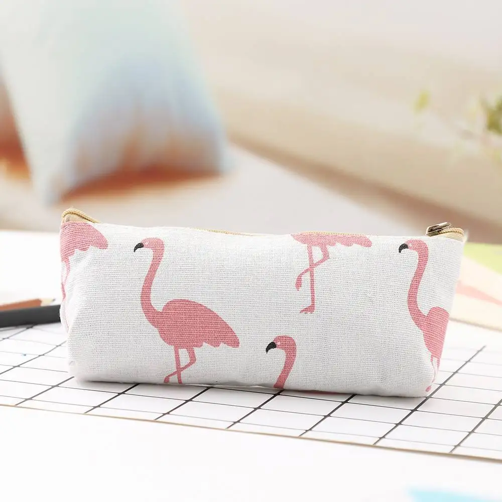 1 шт. милый мультяшный пенал с фламинго чехол для ручки сумка на молнии карандаша
