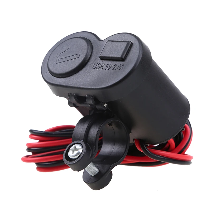 POSSBAY 12 V-24 V мотоцикл Двойная зарядка с usb-разъемом длиной 22 мм руль мотоцикла для гнездо для автомобильного прикуривателя для телефона gps MP3