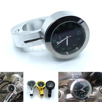 universal 78 motorcycle accessory handlebar mount clock watch blackgoldsilver for kawasaki zzr600 zx6r zx9r zx10r zx12r