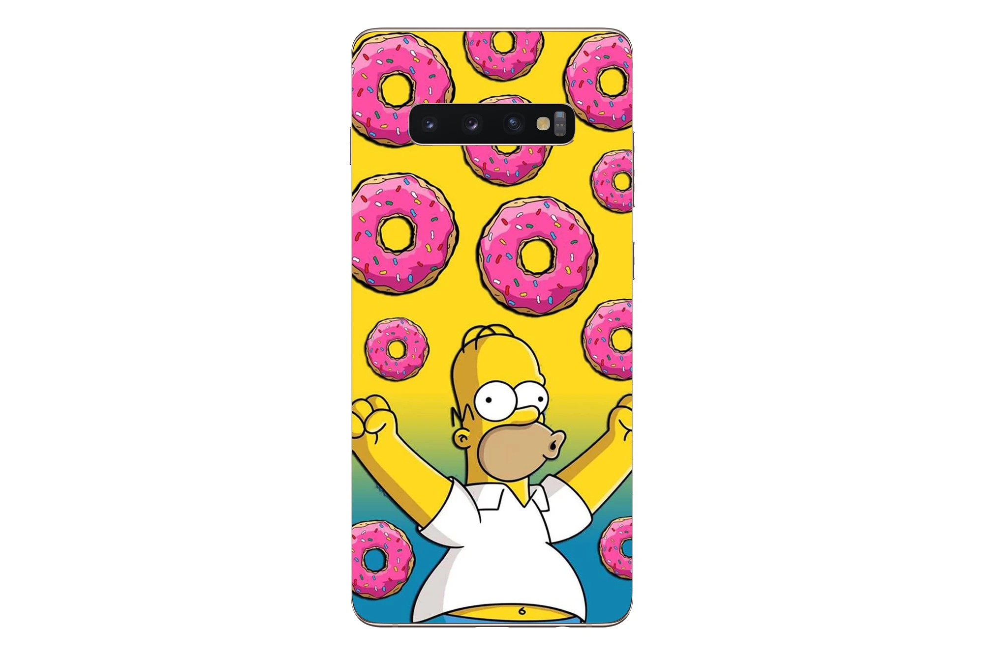 Симпсон ест пончик Мягкий силиконовый чехол для телефона samsung Galaxy M10 M20 S10E S10 S9 S8 S7 S6 Plus Edge Note9
