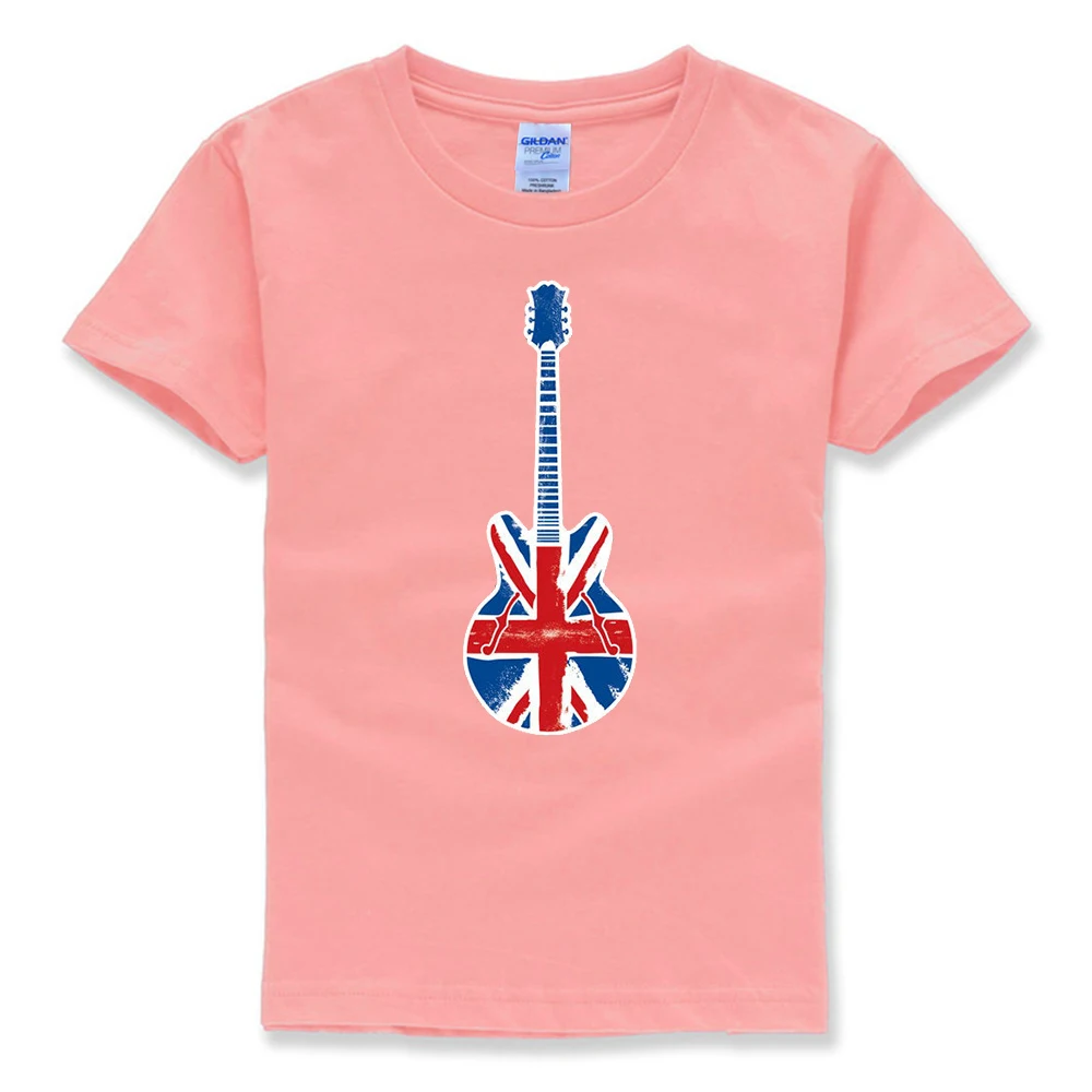 Детская футболка унисекс Union Jack Guitar детская Рождественская рубашка одежда для