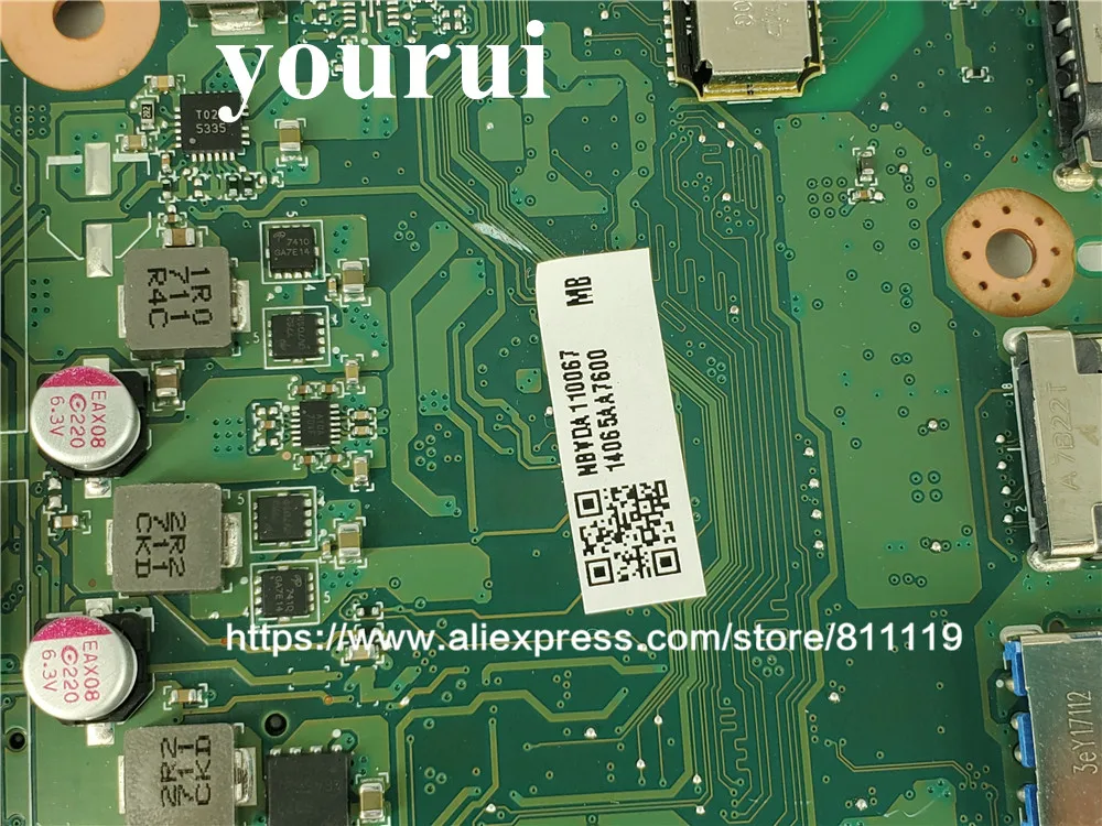 

yourui For acer Aspire E5-574TG E5-575 E5-575G DAZAAMB16E0 ZAA X32 Laptop Motherboard NBYQA11006 with i3-6006 100% tested work