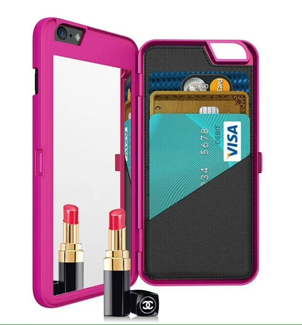 Модный Роскошный чехол-бумажник с откидной крышкой зеркальные женские чехлы для