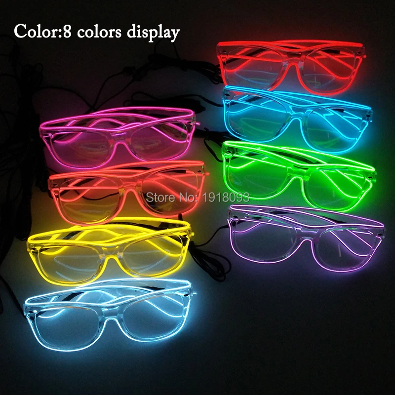 New Type Blinking Glasses EL Wire Glasses 10 Pieces Wholesale Product Neon Glow Light Novelty Lighing for Event Party Supplies