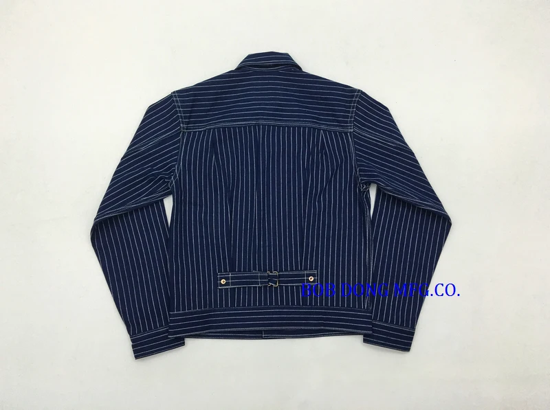 BOB DONG, репликация, Wabash, индиго, 506xx, 1-я джинсовая куртка, 12,5 унций, Selvage, Мужская джинсовая куртка в полоску, верхняя одежда, Весенняя верхняя одежда, 44