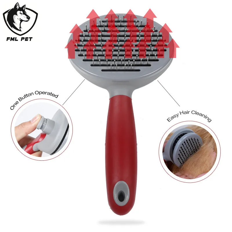 Умная Антистатическая круглая щетка для груминга домашних животных|pet pet|dog