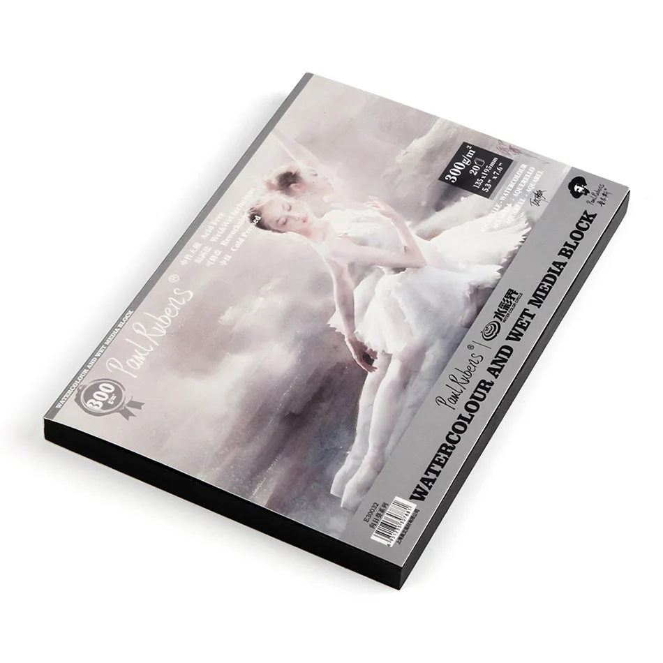 Paul Rubens 300GSM акварельный бумажный блок 50% хлопок тряпичный художественный качественный кислотный свободный холодный прессованный бумажный коврик