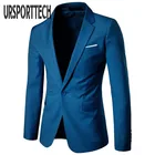 Новый мужской модный брендовый блейзер в британском стиле, повседневный приталенный пиджак, мужские блейзеры, мужское пальто Terno Masculino размера плюс 6XL