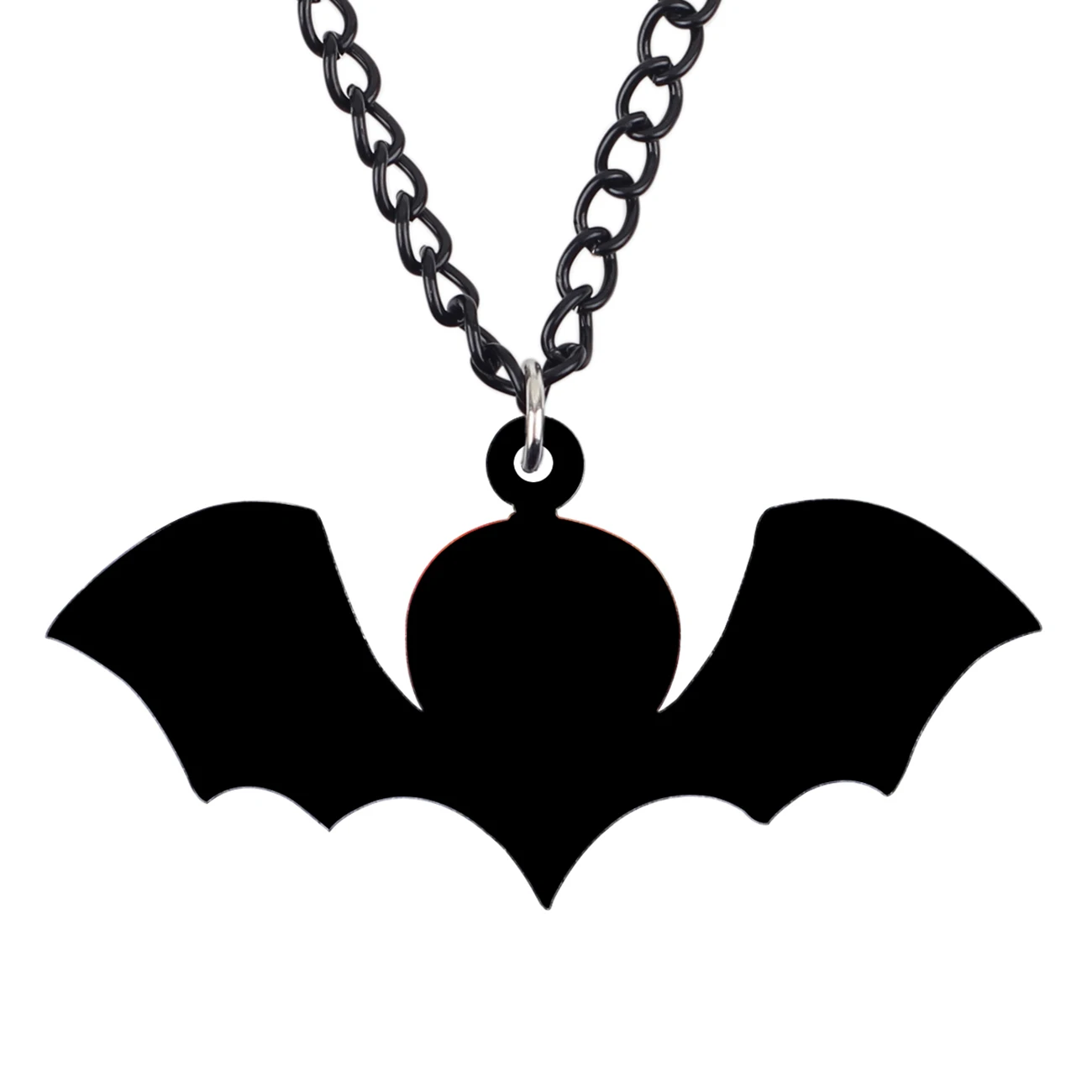 Bonsny Statement Acrylic Halloween Pumpkin Bat Necklace Pendant Long Chain Punk Animal Jewelry For Women Girls Gift Charm Bijoux | Украшения
