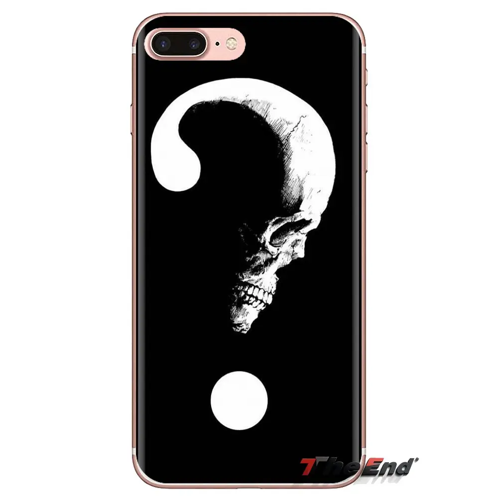Черный череп белый цветок для iPod Touch Apple iPhone 4 4S 5 5S SE 5C 6 6S 7 8 X XR XS Plus MAX мягкие