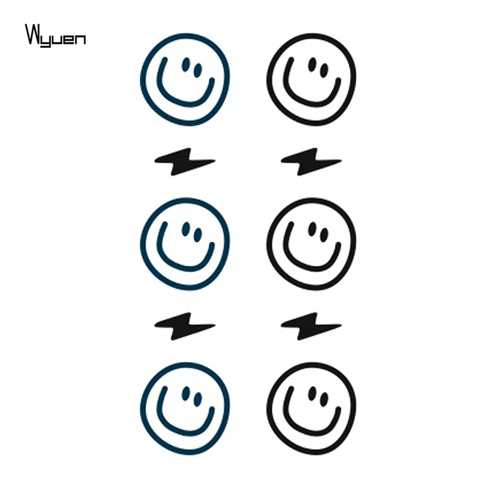 Wyuen мультфильм emoji детей Временные татуировки Стикеры Водонепроницаемый Мода поддельные Для тела Книги по искусству татуировки 9.8x6 см дети Уход за кожей лица татуировки B-030