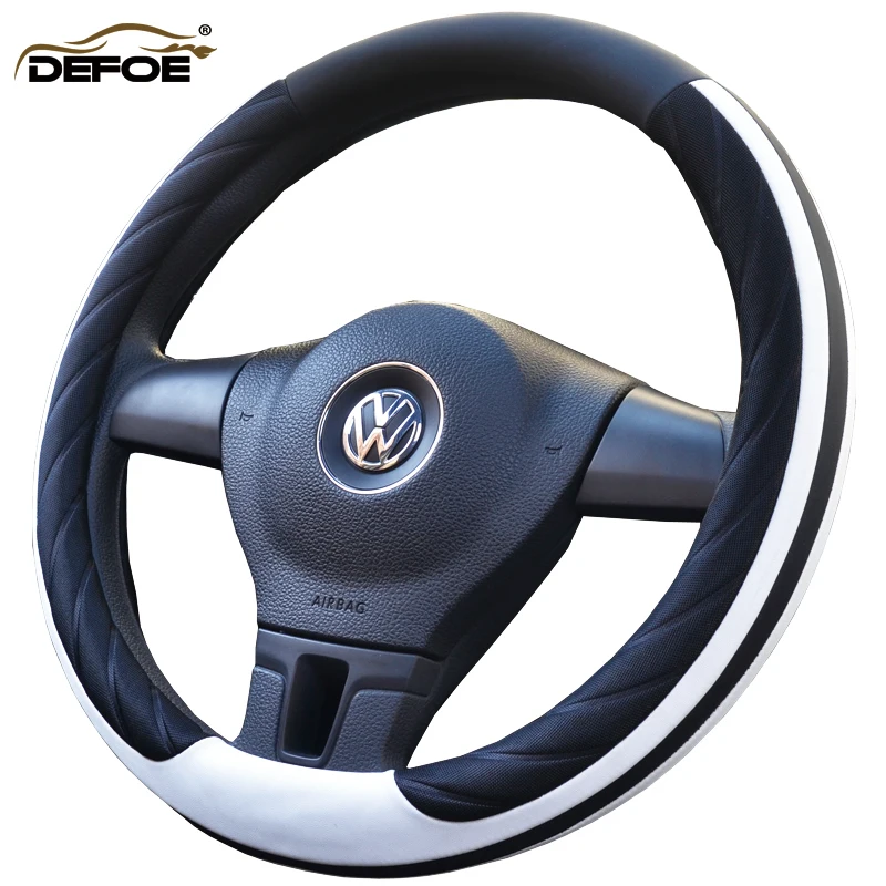 

car steering wheel cover Fashion anti slip car steering wheel cover Micro Fiber Leather material four seasons use 38cm