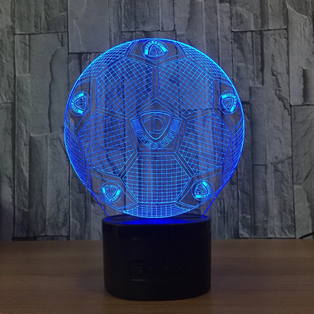 Bluetooth беспроводной динамик модель 3d для футбола цветной пульт дистанционного