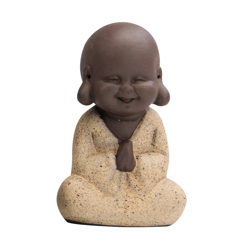 Кунг фу Малыш Маленький монах чай питомец для игры керамический домашний декор