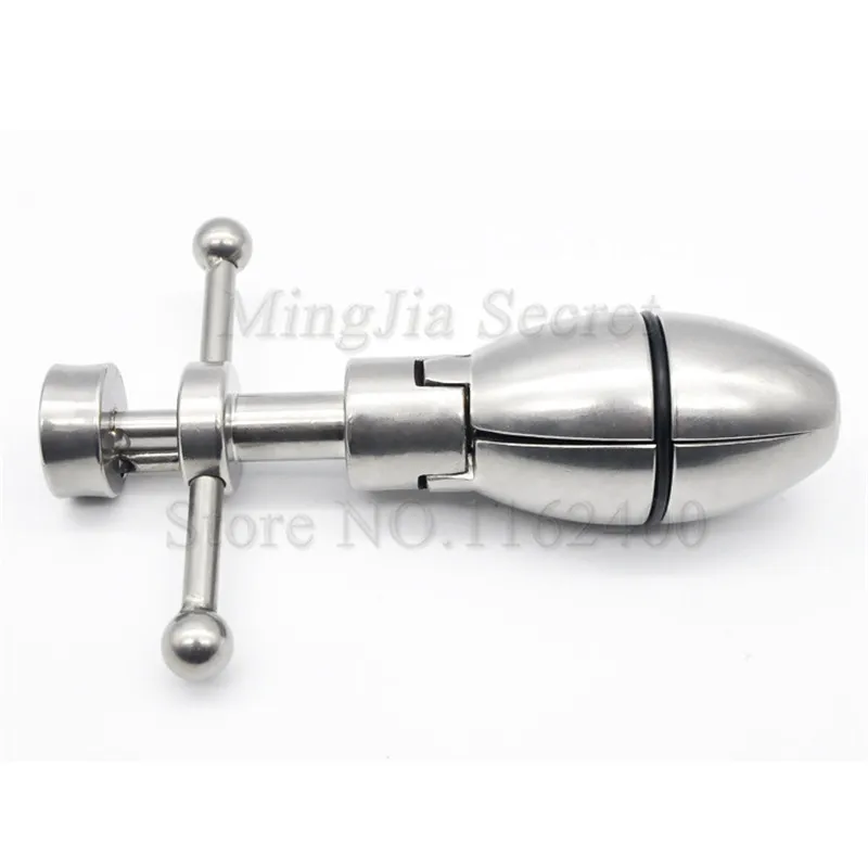 Sex Shop Stainless Steel Stretching Anal Dilator with Lock Anus Expanding Chastity Device Butt Plug Toys For Women Men | Красота и