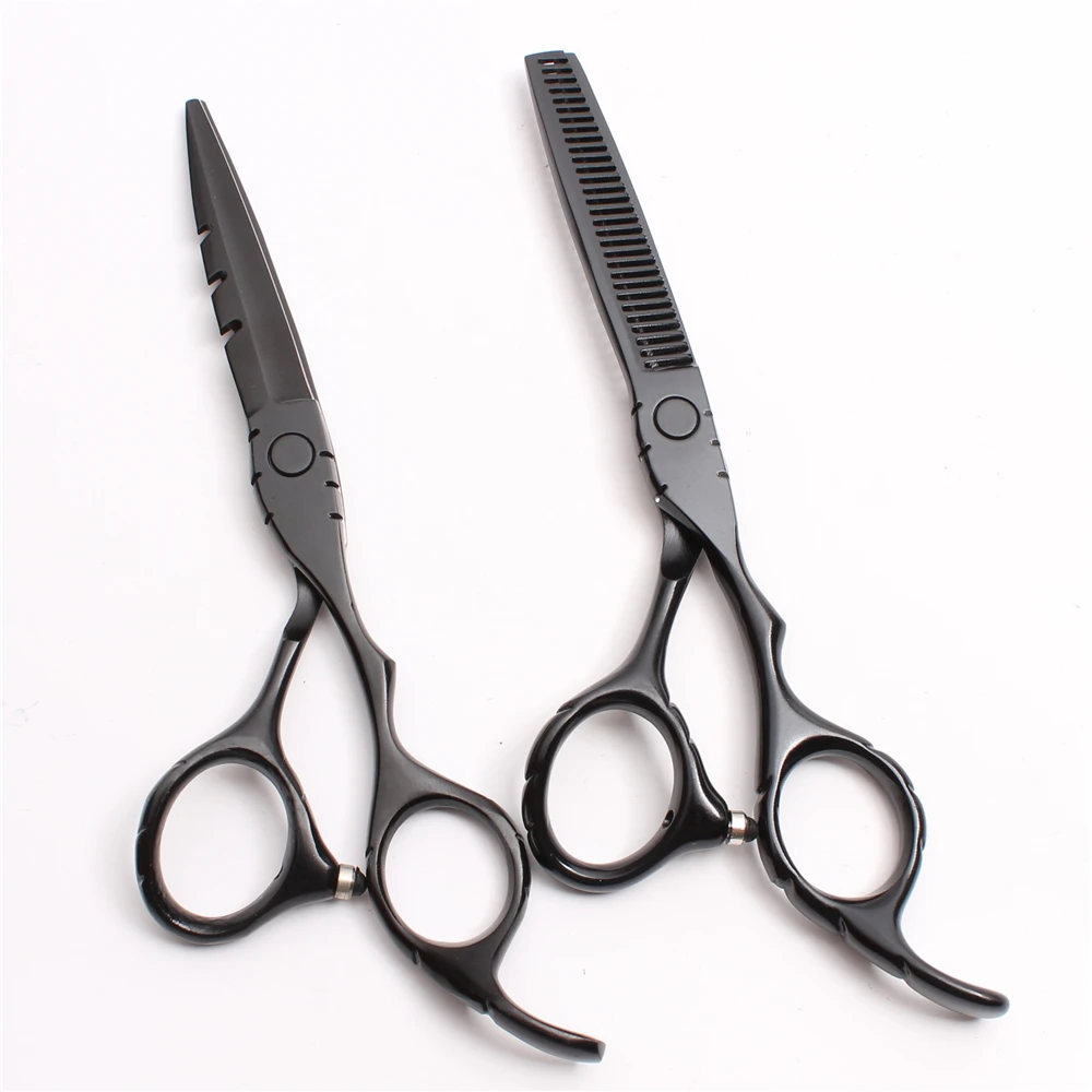 

6 "17,5 см Индивидуальные лого JP 440C черные Профессиональные Парикмахерские ножницы для резки филировочные ножницы для волос C1010
