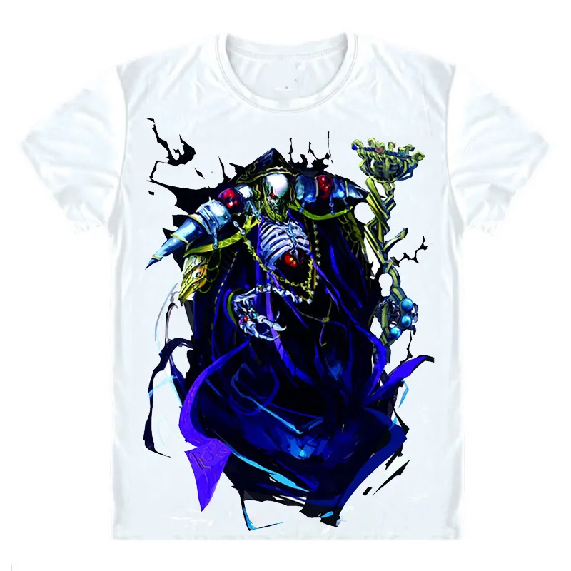 Футболки Overlord рубашки с коротким рукавом аниме Ainz Ooal Dress Ainzu Ру Goun Momonga Momon темный