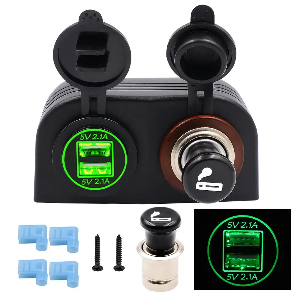 BEESCLOVER двойной светлые кружочки 4.2A Dual USB Автомобильное Зарядное устройство