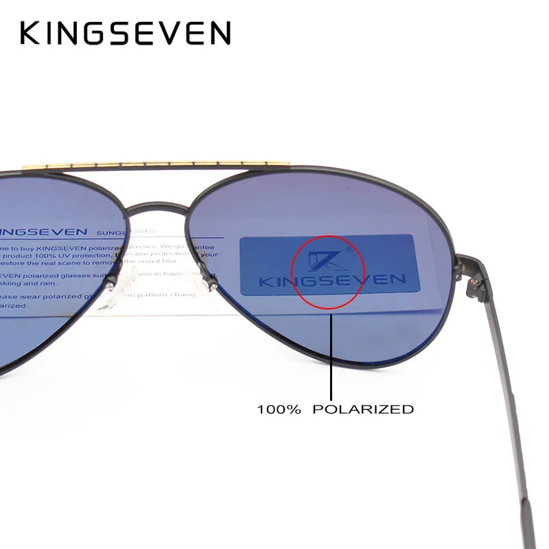 KINGSEVEN Men's NEW Fashion Sunglasses Polarized Mirror Lens Eyewear Accessories Driving Sun Glasses Shades UV400 | Аксессуары для