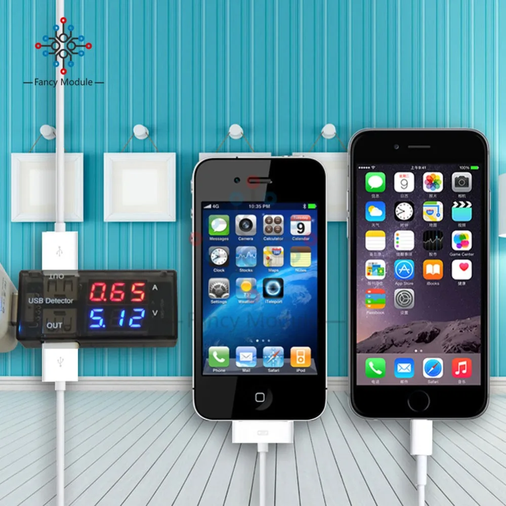 USB-измеритель напряжения и силы тока зарядный детектор вольтметр-амперметр