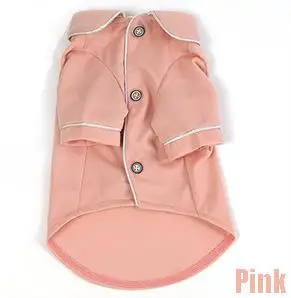 pink Собака пижамы одежда для ЙОРК товары собак Мягкая хлопковая ткань спальная Одежда Мужской Femal костюмы для собак Одежда для маленьких аксессуаров для домашних питомцев собак - Цвет: pink