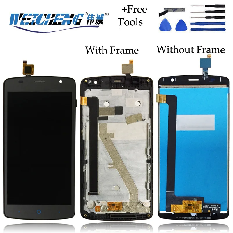 ЖК-дисплей 5 дюймов для ZTE Blade L5 Plus + сенсорный экран в сборе с рамкой zte plus LCD 1280*720