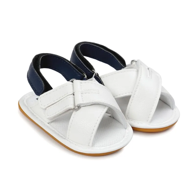 

Summer Newborn Kids Baby Shoes Infant Toddler Buckle First Walkers Cross Beach Rubber Soled Shoe Prewalkers 5 colors