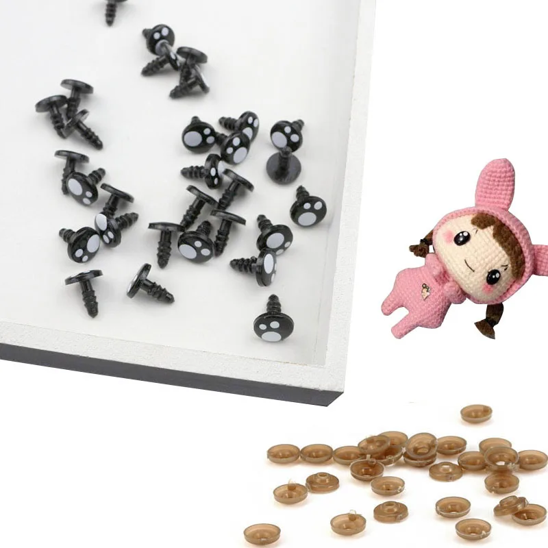 

100Pcs Cartoon Plastic Safety Eyes DIY Craft Supplies Plush Toys Stuffed Dolls Accessories Amigurumi Eyeballs8-16mm Eyes Decor