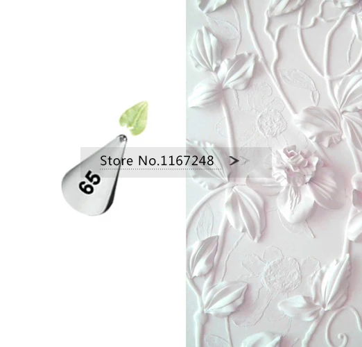 #65 листья украшения насадка для выпечки глазури Трубопроводов Сопла Советы Fondant