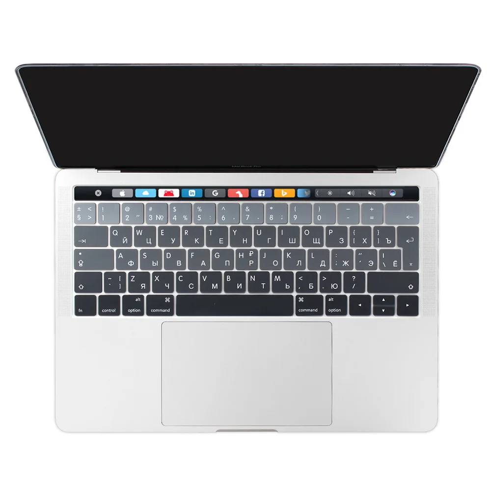 Для Macbook 2019 Pro 13 15 сенсорная панель крышка клавиатуры наклейка евро русский Cyrillic